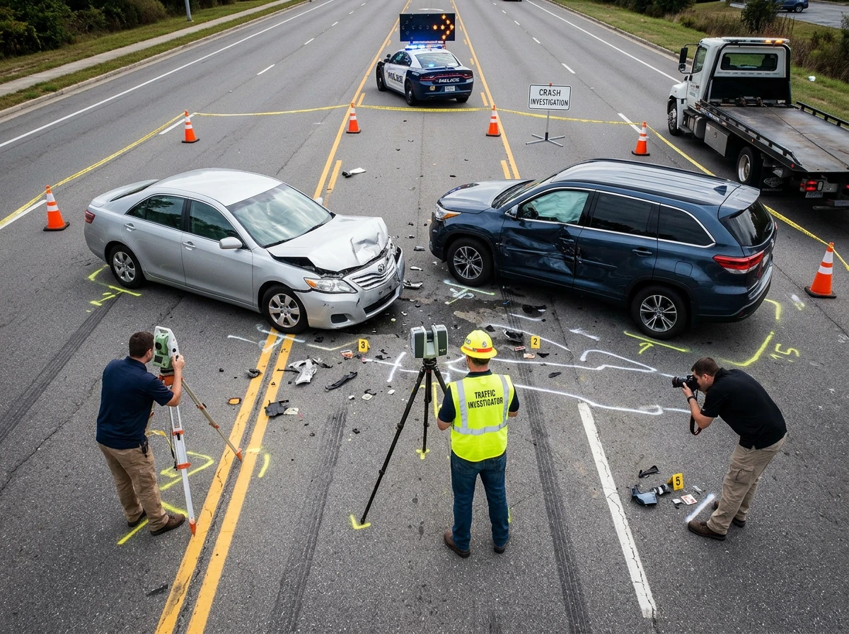 Crash reconstruction with scene investigators